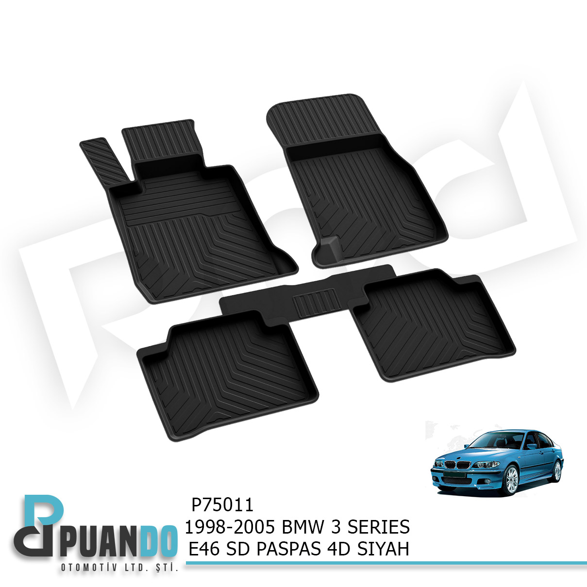 1998-2005 BMW 3 SERIES E46 SD PASPAS 4D SIYAH