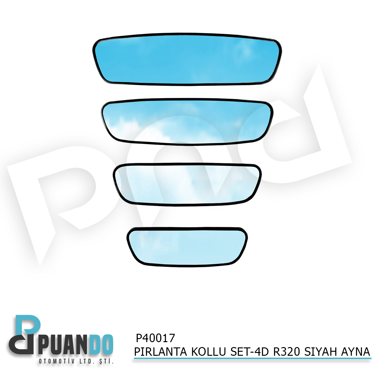 PIRLANTA KOLLU SET-4D R320 SIYAH AYNA-1.601.056D