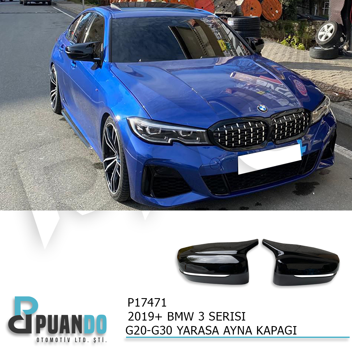 2019+ BMW G20 BATMAN YARASA AYNA KAPAGI P.BLACK