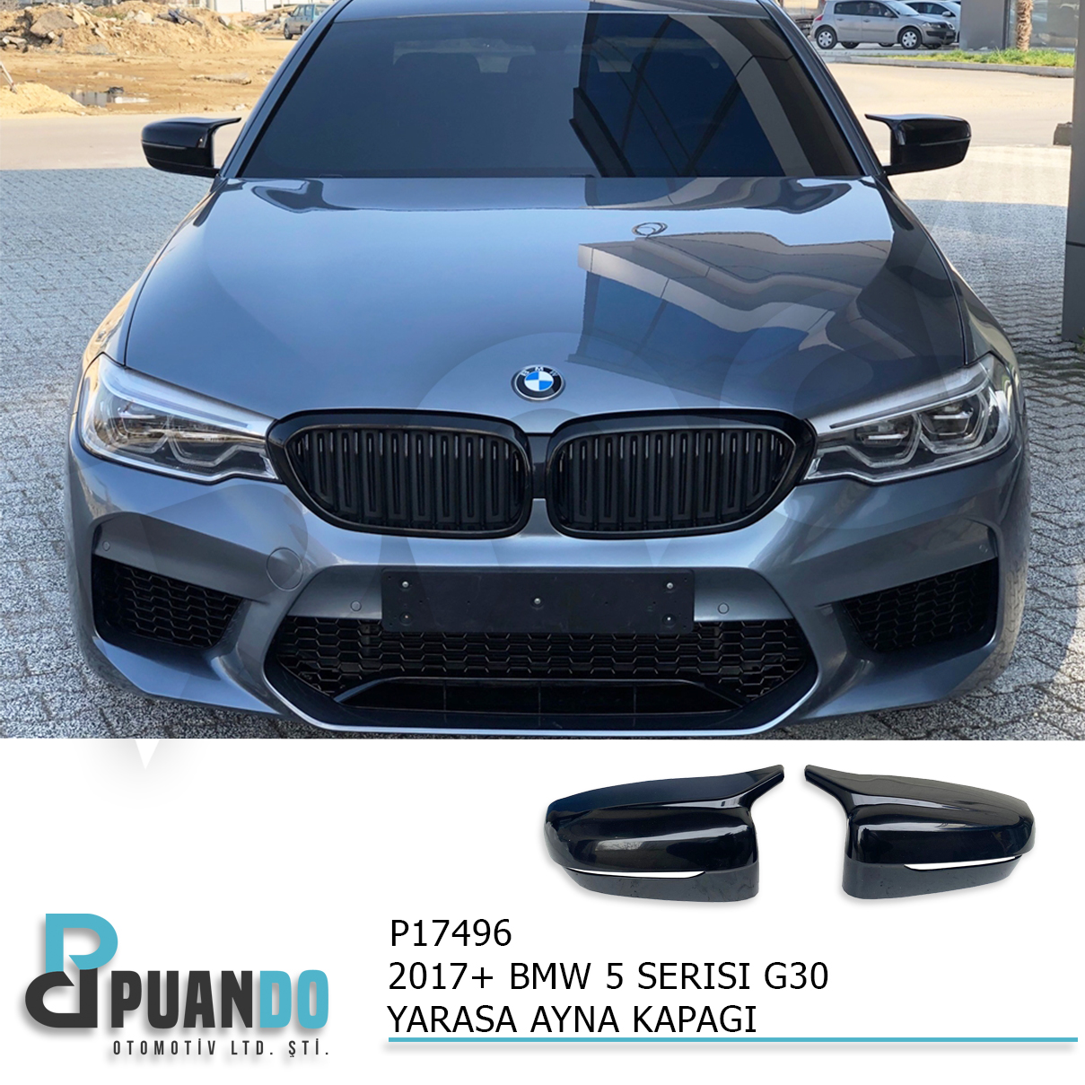 2017+ BMW G30 BATMAN YARASA AYNA KAPAGI P.BLACK